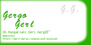 gergo gerl business card